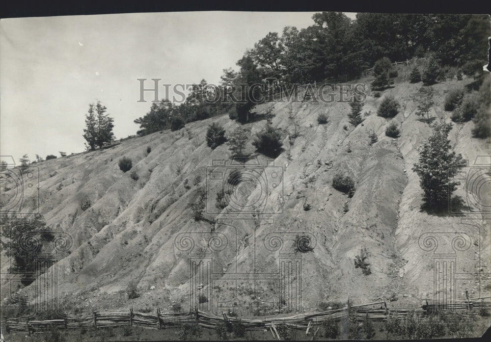 1930 Erosion as a result of deforestation. - Historic Images