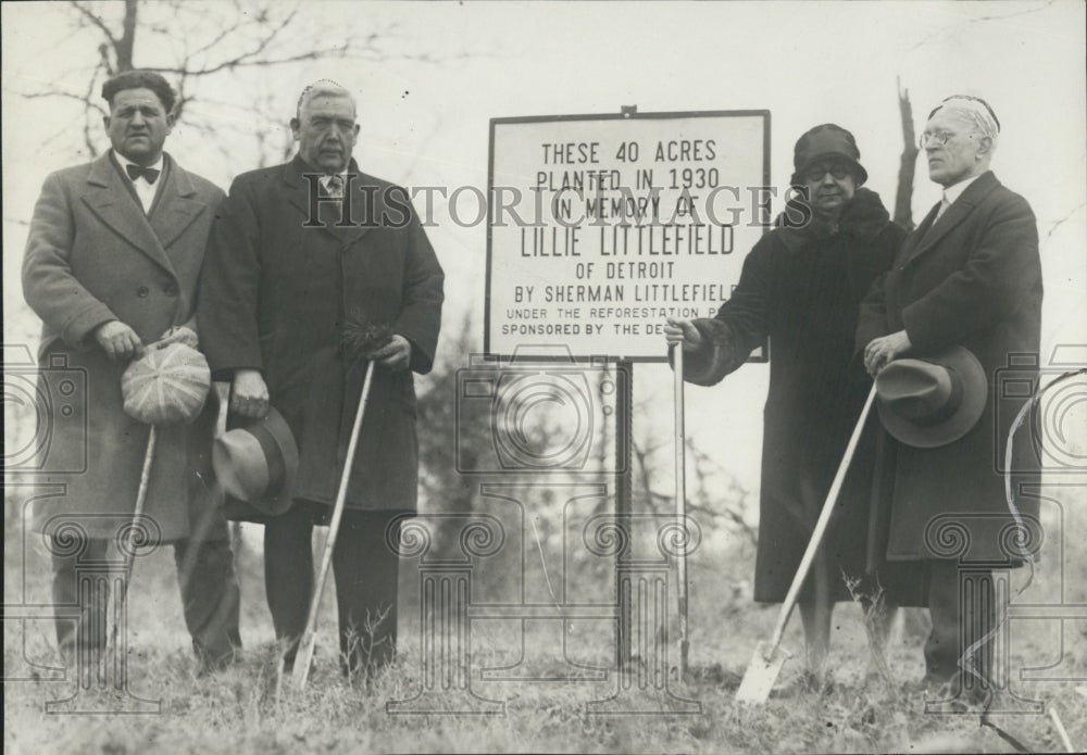 1930 Acres planted in memory of Lillie Littlefield - Historic Images
