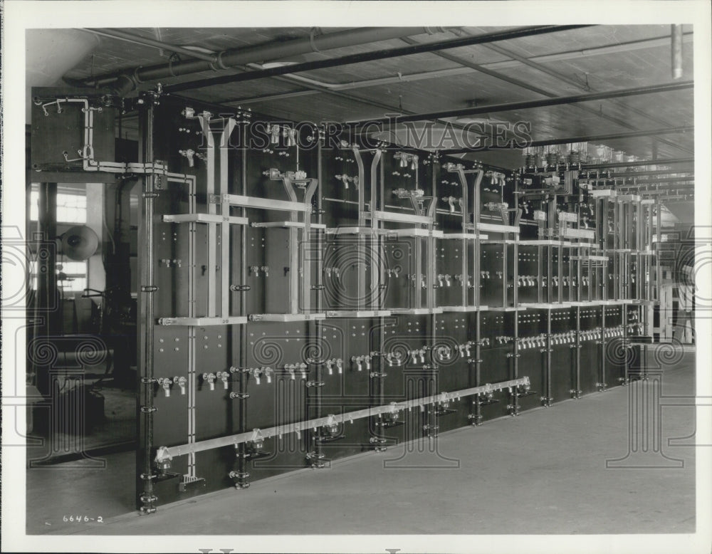 1935 Press Photo Rear view of main switchboard - RSG31791 - Historic Images