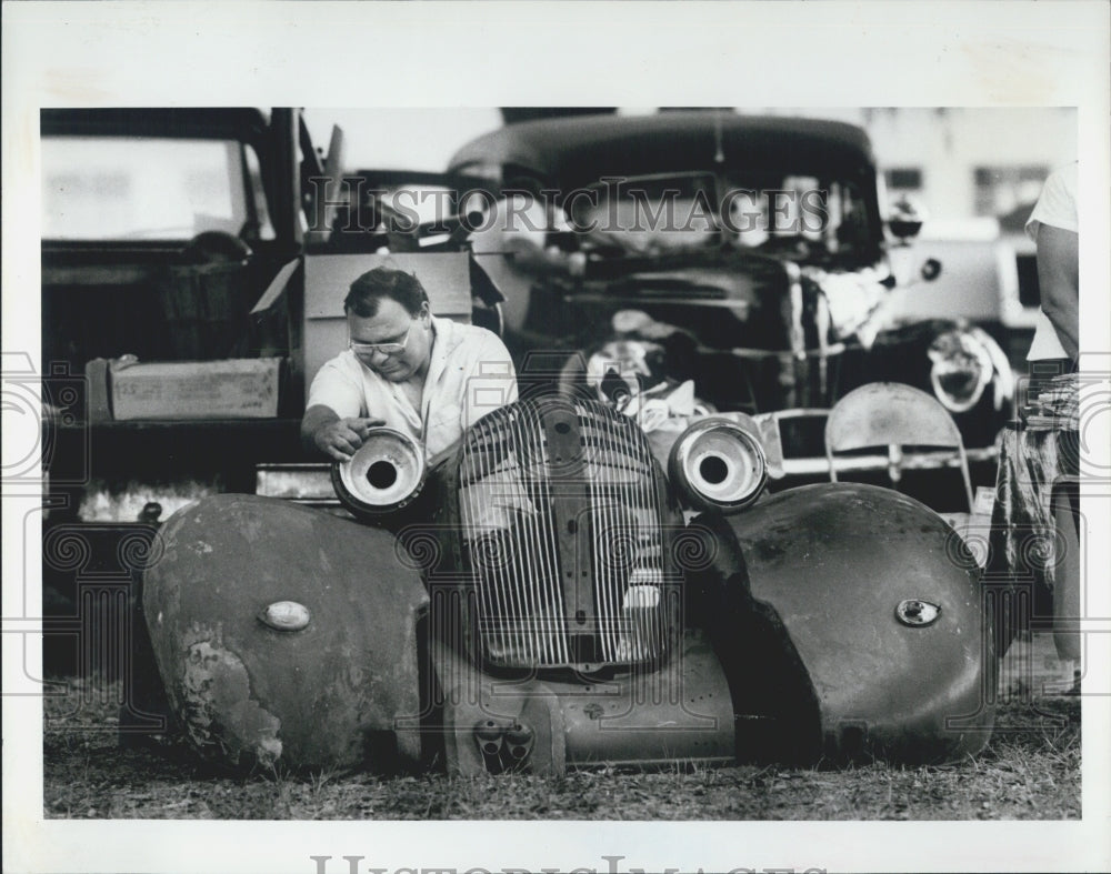 1965 Press Photo Don Call 1938 Plymouth Clearwater Sertoma Collector car fest - Historic Images