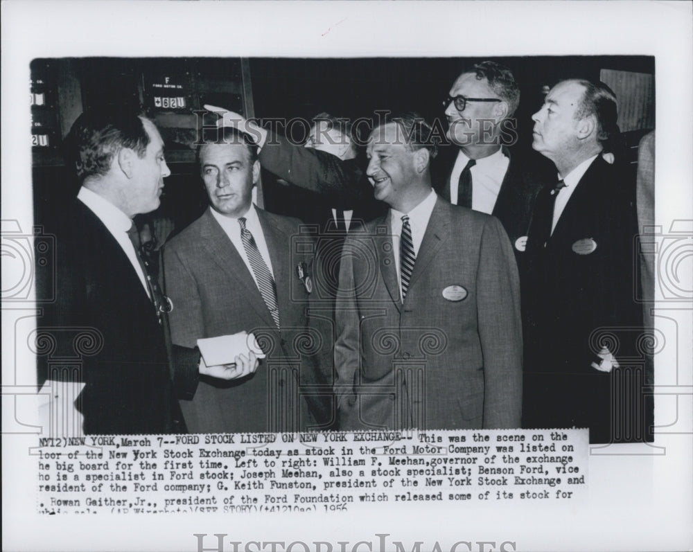 1956 New York stock exchange Ford Motor company William F. Meehan - Historic Images