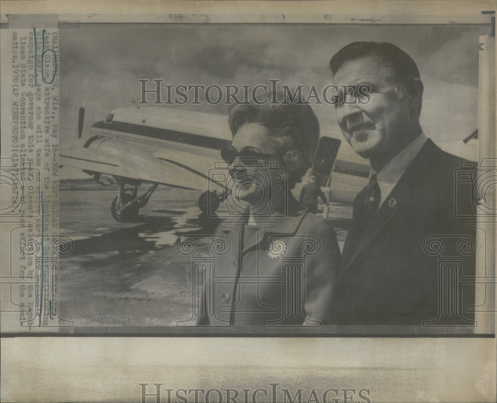 1970 Mrs. Jack Olson and husband the Lieutenant Governor - Historic Images