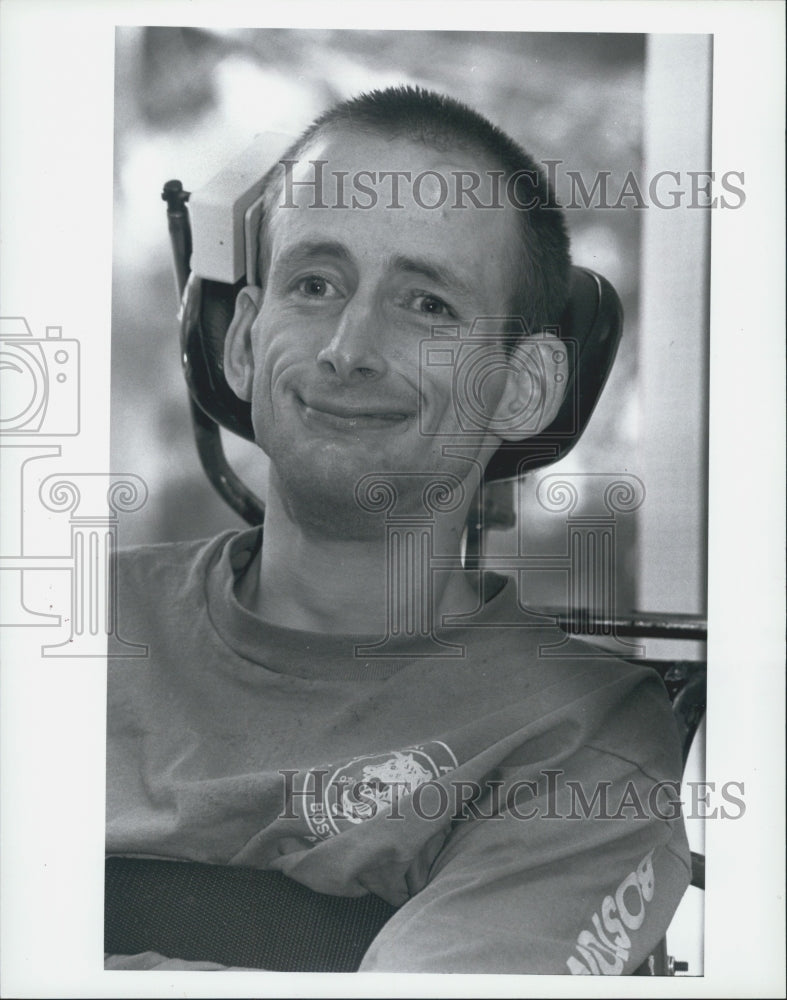 1993 Press Photo of Rick Hoyt after graduating from Boston University - Historic Images