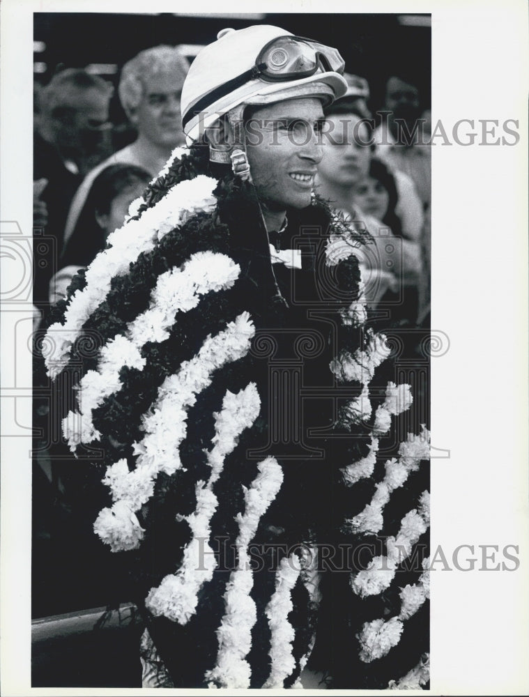 1991 Press Photo of jockey Alex Solis, winner of LongAcres Derby - Historic Images