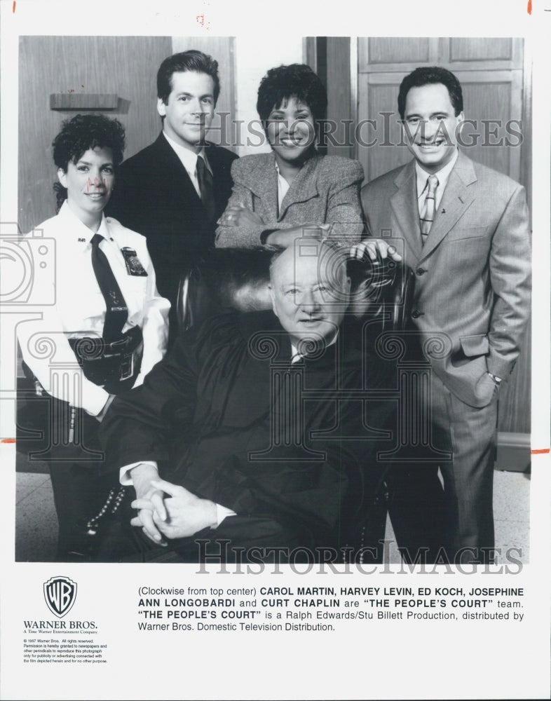 1997 Press Photo Carol Martin, Harvey Levin, Ed Koch, Josephine Ann Longobardi - Historic Images