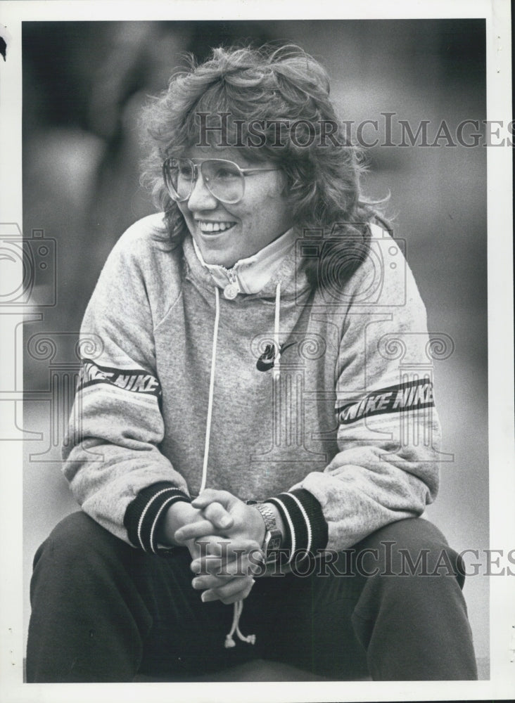 1986 Press Photo Helena Uusital Javelin Thrower - Historic Images