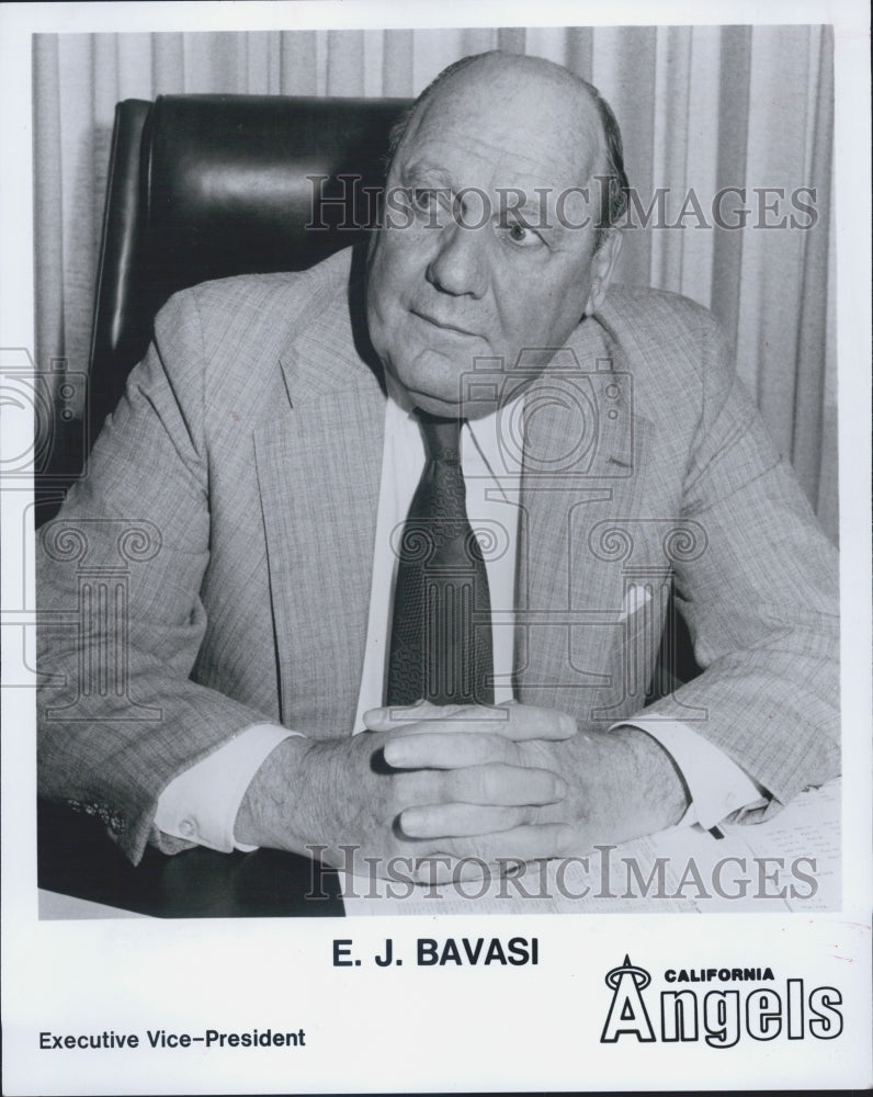 Press Photo E. J. Bavasi Executive Vice President California Angels - Historic Images