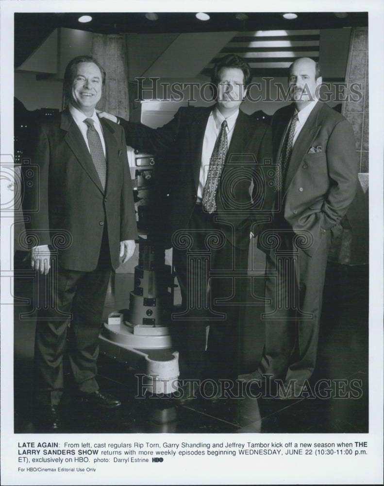 1994 Press Photo Rip Torn, Garry Shandling, and Jeffrey Tambor - Historic Images