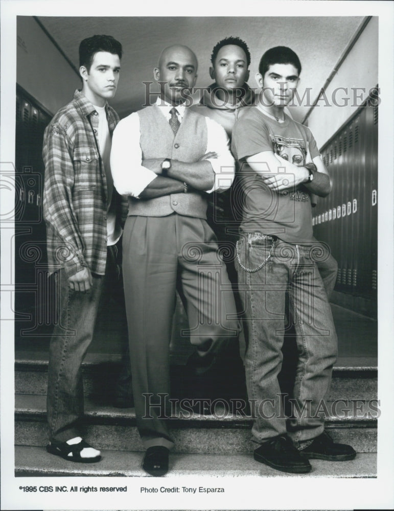 1995 Press Photo Nathaniel MArston Montel Williams Richard Chevolleau Felix A. - Historic Images