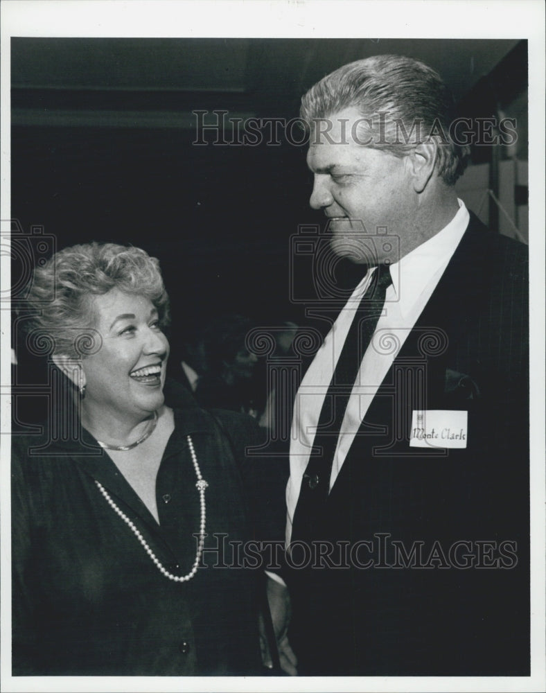 1986 Press Photo Monte Clark &amp; Charlotte in Detroit at Day School - Historic Images