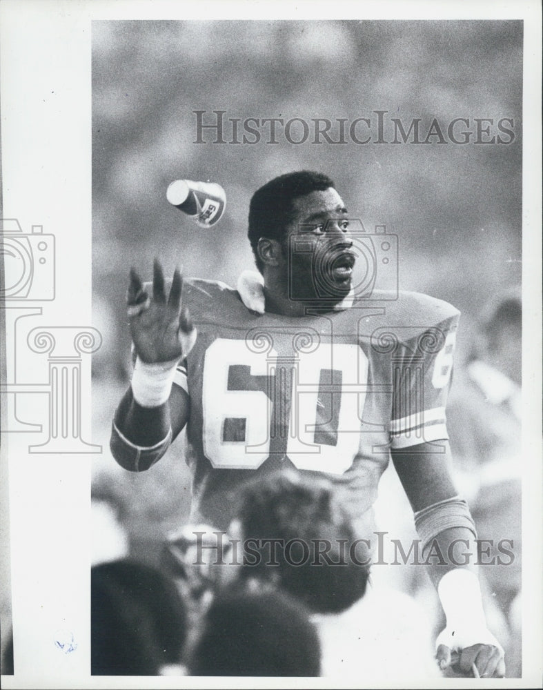 1982 Press Photo Bubba Baker Detroit Lions During Game - Historic Images