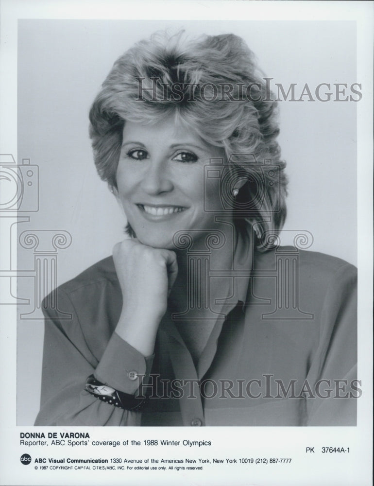 1988 Press Photo Donna De Varona ABC Sports Coverage '88 Olympics - Historic Images