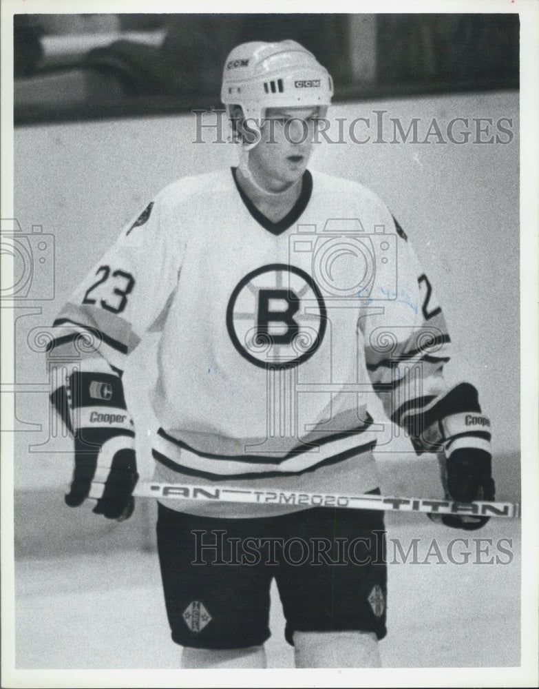 Press Photo Craig Janney, Boston Bruins - Historic Images