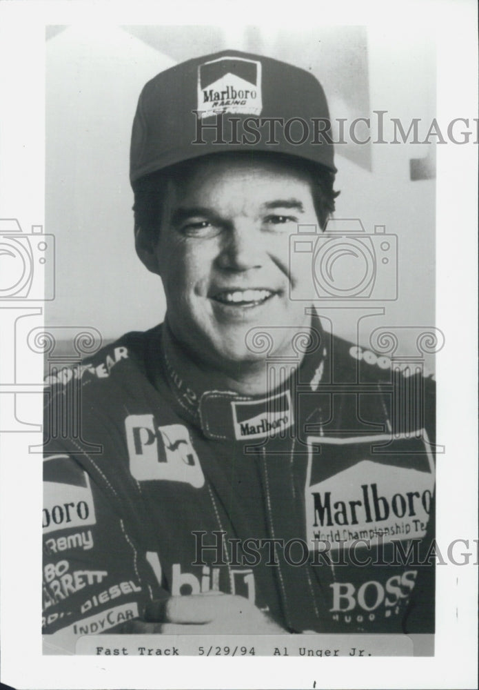 1994 Press Photo Fast Track Race car driver Al Unger Jr - Historic Images