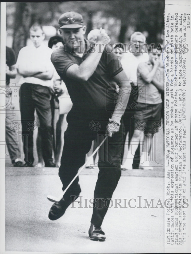 1962 USGA National Junior Golf Winner Jim Wiedhers Of Los Altos, CA - Historic Images