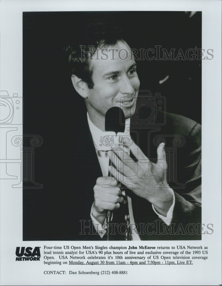 1993 Press Photo John McEnroe Covers US Open - Historic Images