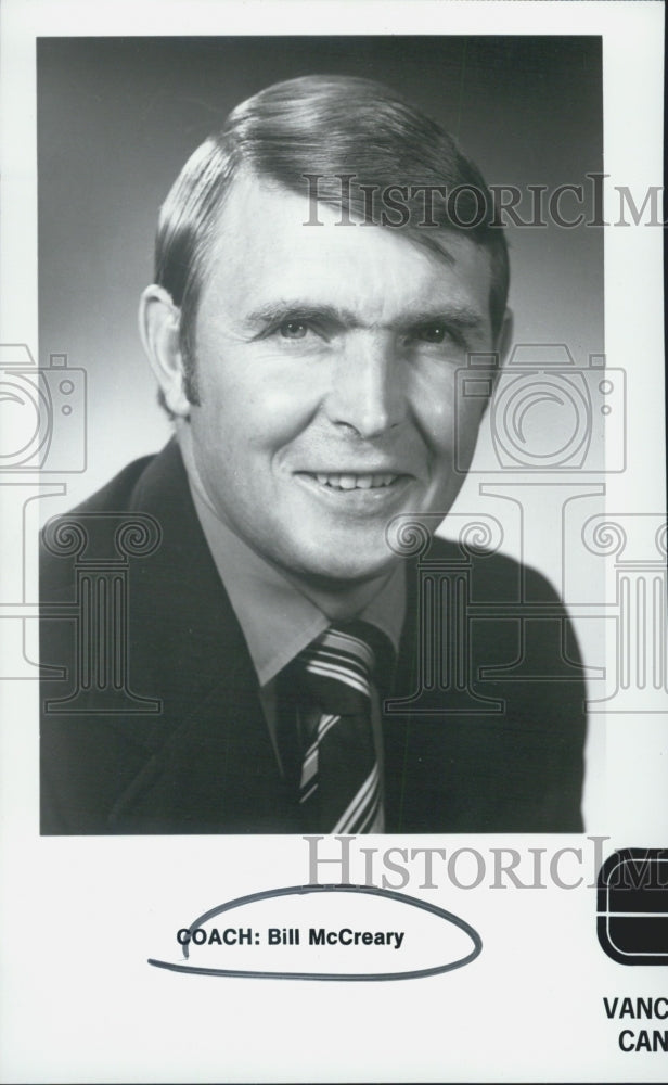 1973 Bill McCreary Coach Of Vancouver Canucks Hockey Team - Historic Images