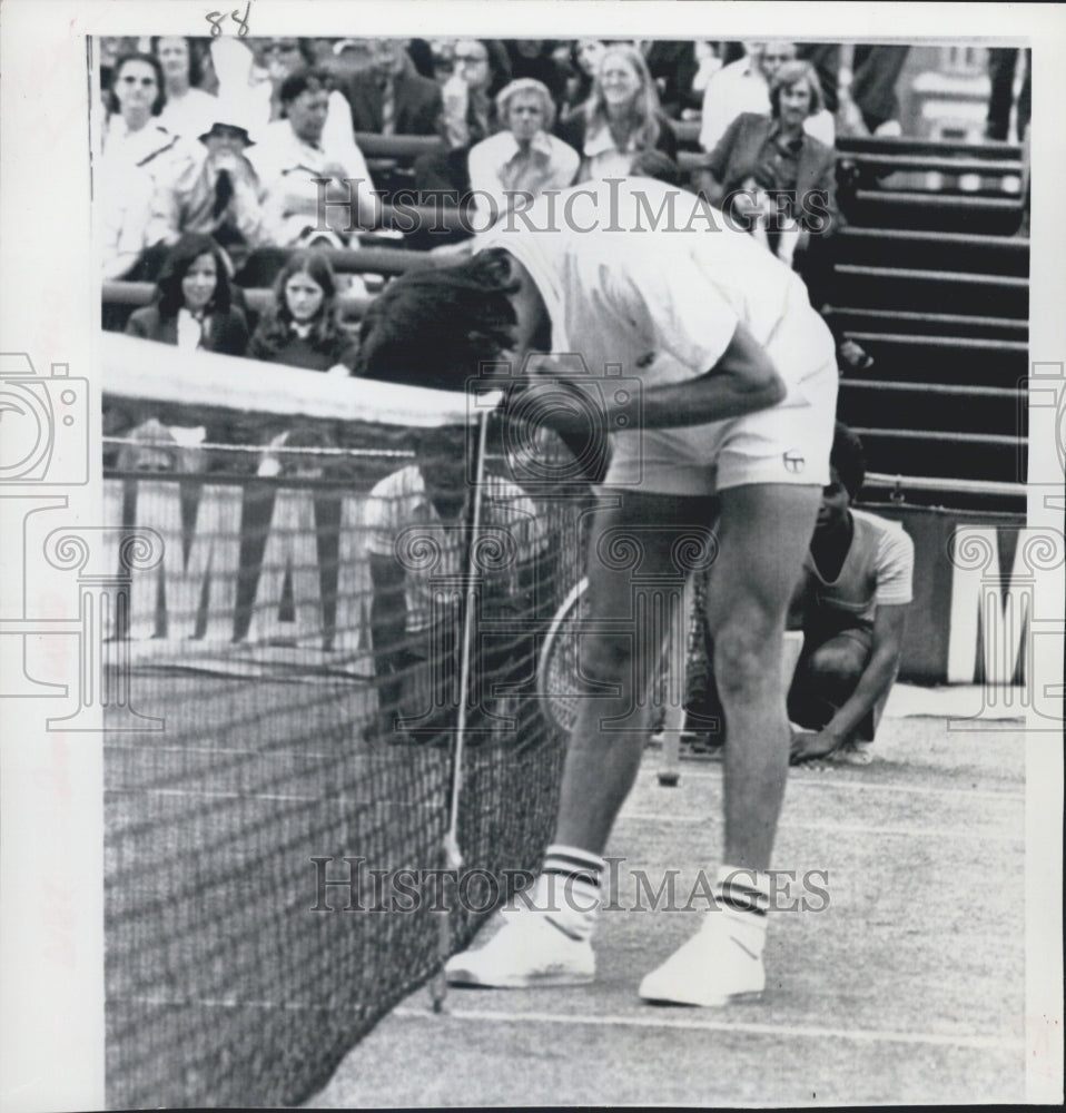 1973 Ilie Nastase Romania Loses Match Dick Stockton London Grass - Historic Images