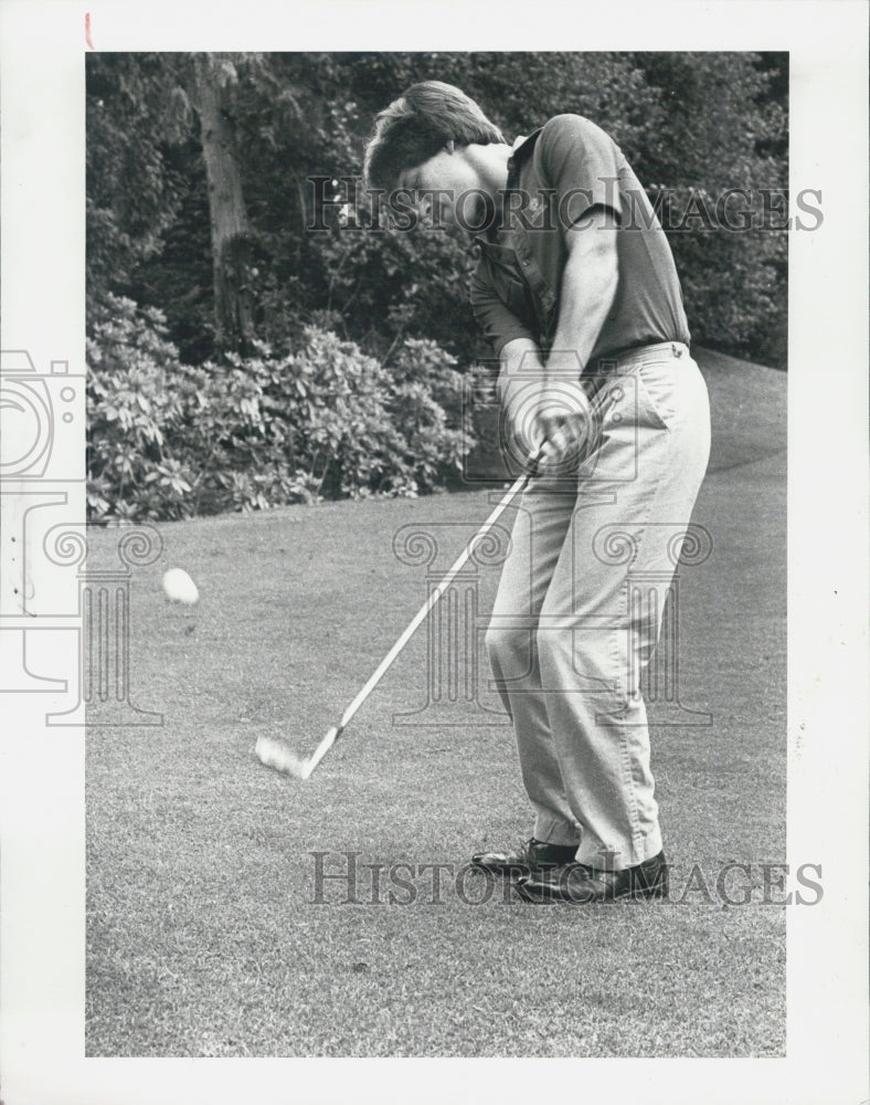 1983 Press Photo Jim Strickland tied for third at Junior World tournament - Historic Images