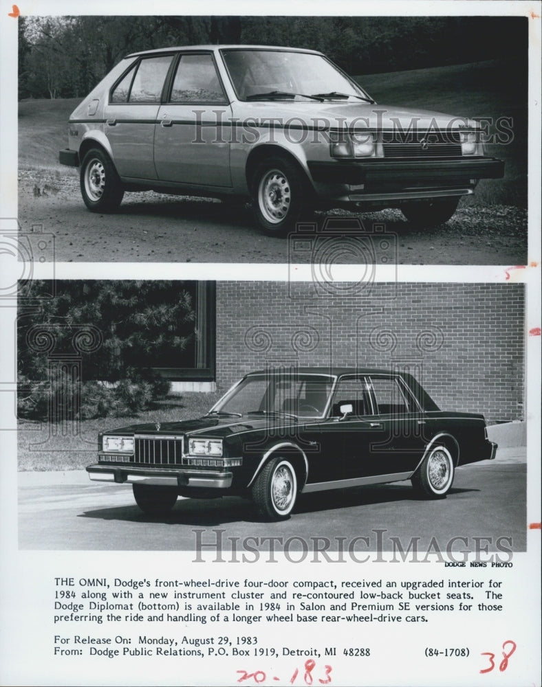 1984 Press Photo 184 Dodge Omni - Historic Images