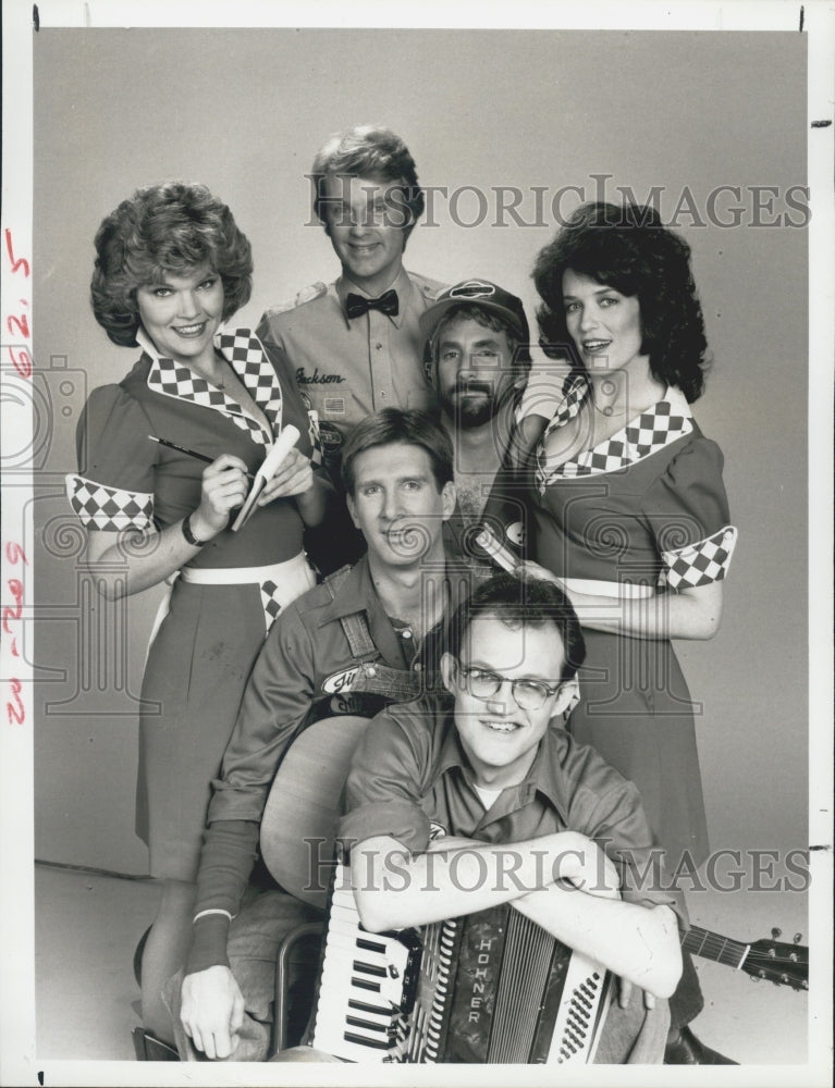 1983 Press Photo Debra Monk/John Foley/J Schimmel/Cass Morgan/M Hardwick/Actor - Historic Images