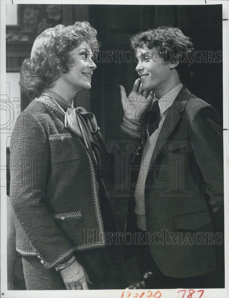 1981 Press Photo Jayne Meadows, Eric Schiff in &quot;Rise and Shine&quot; - Historic Images