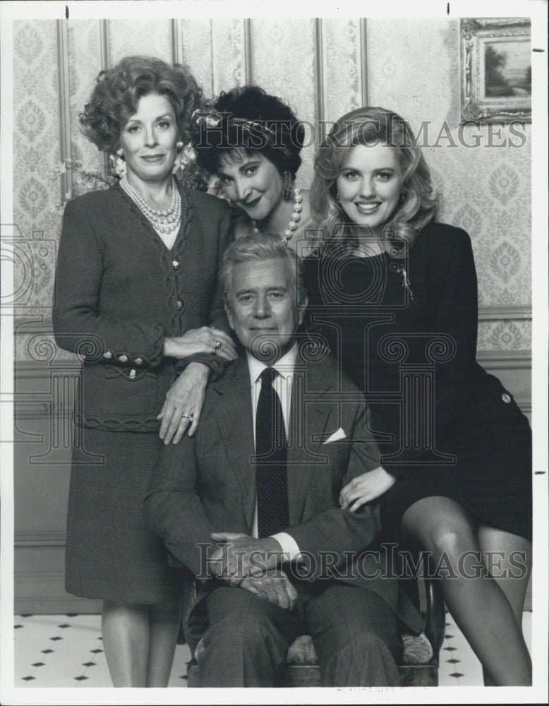 1992 Press Photo &quot;The Powers That Be&quot; John Forsythe, Holland Taylor, Eve Gordon - Historic Images