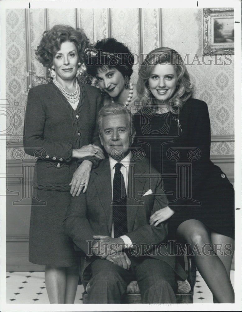 1992 Press Photo "The Powers That Be" John Forsythe, Holland Taylor, Eve Gordon - Historic Images