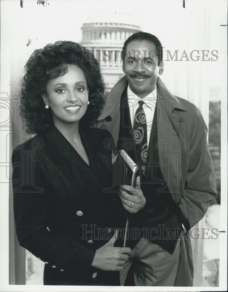 1989 Press Photo Tim Reid Actor Daphne Maxwell Actress Snoops Television Series - Historic Images