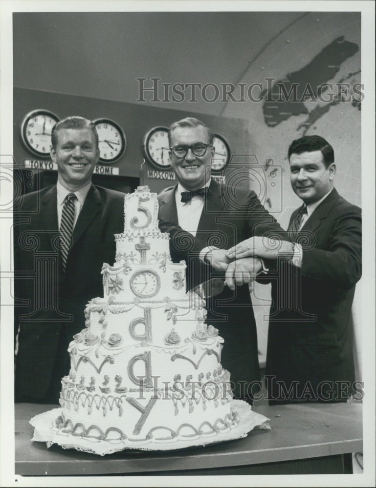 1982 Press Photo Jack Lescoulie Dave Garroway Frank Blair Today Show NBC News - Historic Images