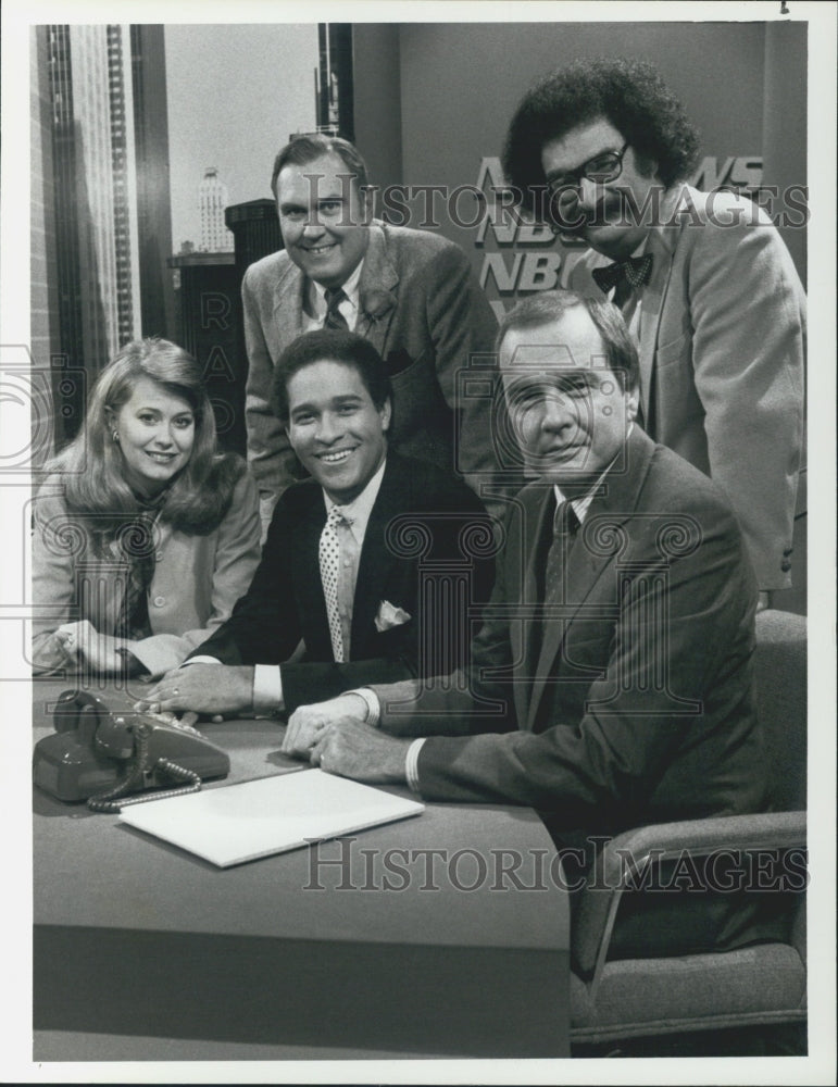 1982 Press Photo Bryant Gumble Jane Pauley John Palmer Willard Scott Today Show - Historic Images