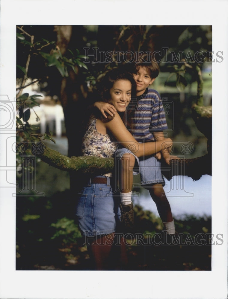 1996 Press Photo Erika Page and Jeffrey Licom in &quot;Second Noah&quot; - Historic Images