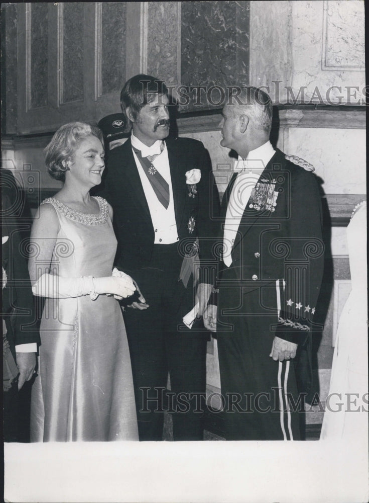 1970 Press Photo General William C.Westmoreland &amp; Wife With Michael Butler - Historic Images