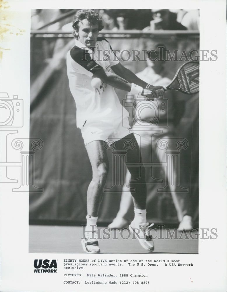1988 Press Photo Mats Wilander - Historic Images