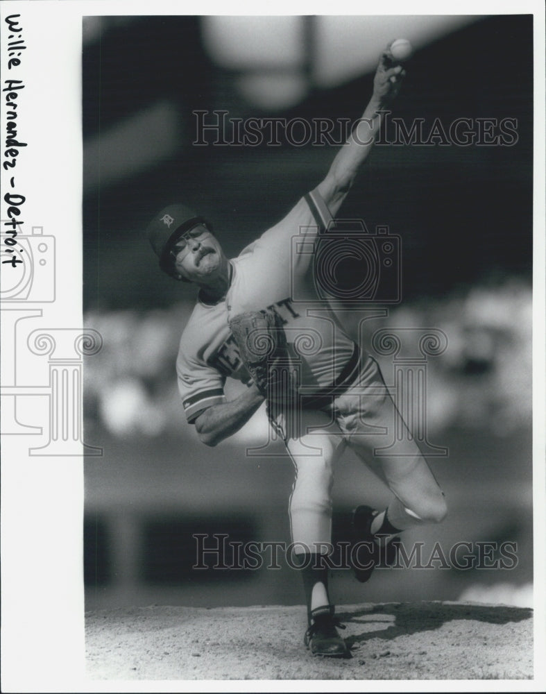 1988 Press Photo Willie Hernandez Pitcher Detroit Tigers - Historic Images