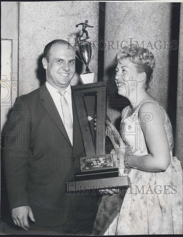 1961 Al (Pinky) Davis, East Boston Retail Bowling League - Historic Images