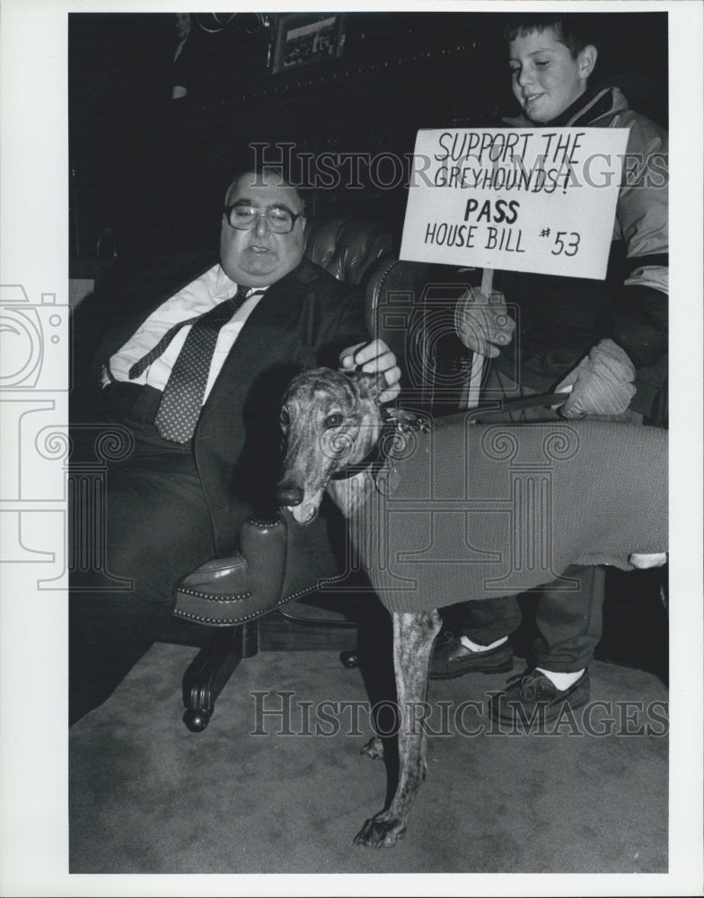 1990 Press Photo Stration In support of House Bill #53 - Historic Images