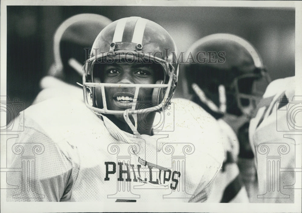 1979 Press Photo Joe Law #44 Is Running Back For Phillips High School. - Historic Images