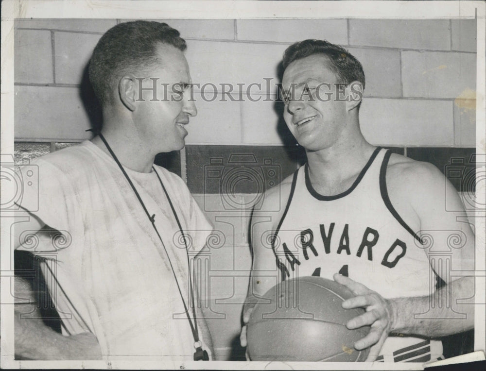 1949 Harvard Coach Bill Barclay and Capt. Chip Garmen - Historic Images