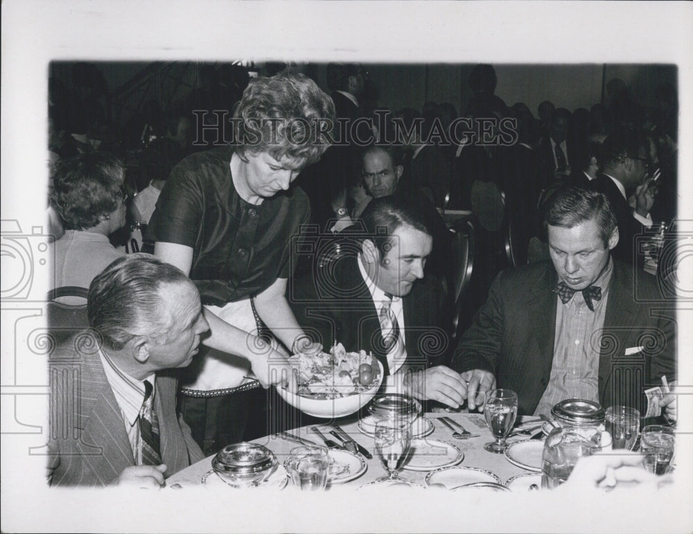 1971 Milt Schmidt, Ice Hockey player Ed Johnston and Tom Johnson - Historic Images