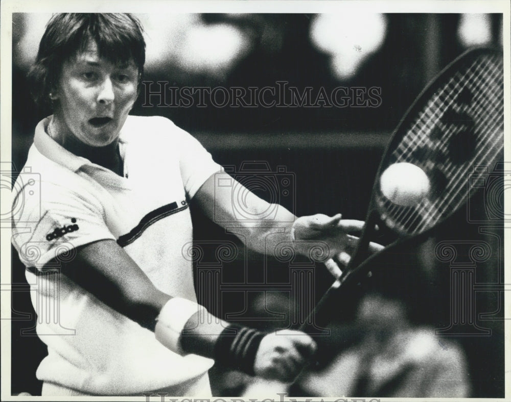 1984 Press Photo Wendy Turnbull,tennis player in UIC Pavillion-Virginia Slims - Historic Images