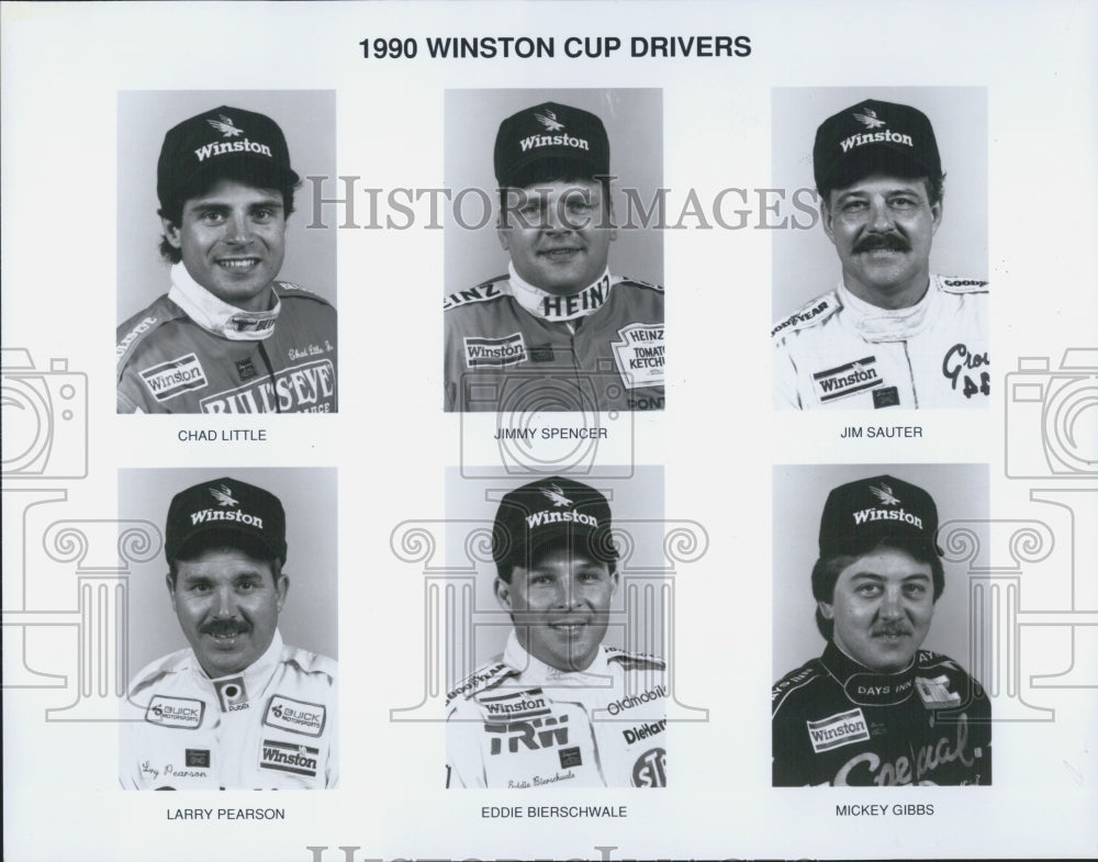 1990 Press Photo Wiston cup racers, NASCAR - Historic Images