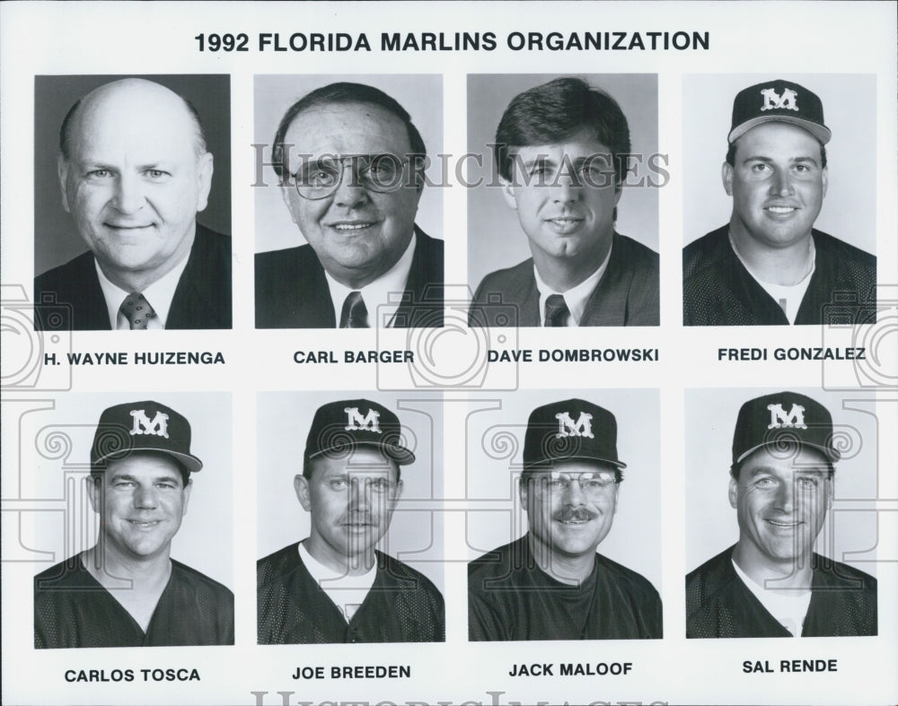 1992 Press Photo Florida Marlins team - Historic Images