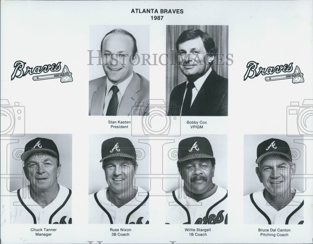 1987 Press Photo Atlanta Braves - Historic Images