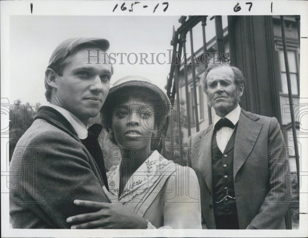 1979 Press Photo Richard Thomas Fay Hauser Henry Fonda Actors Roots: The Next - Historic Images