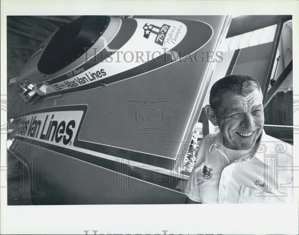 1990 Press Photo Bob Williams Unlimited Hydroplane Hall Fame Museum Smithsonian - Historic Images