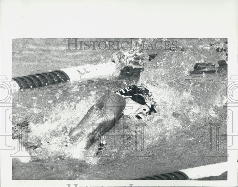 1984 Press Photo Mary Waytz Olympic swimmer - Historic Images