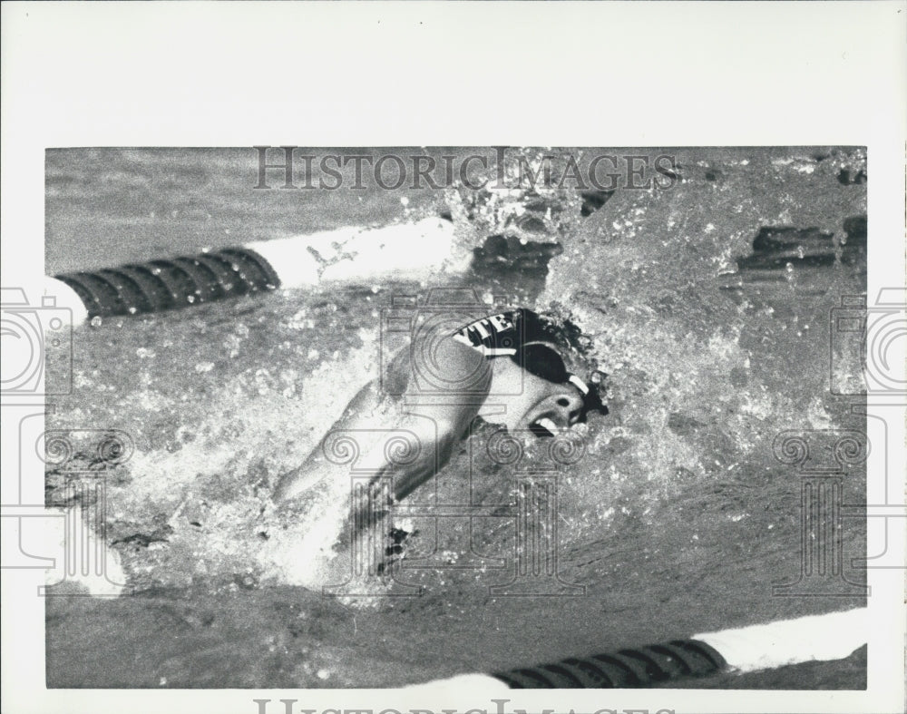 1984 Press Photo Mary Wayte Olympics swimmer - Historic Images