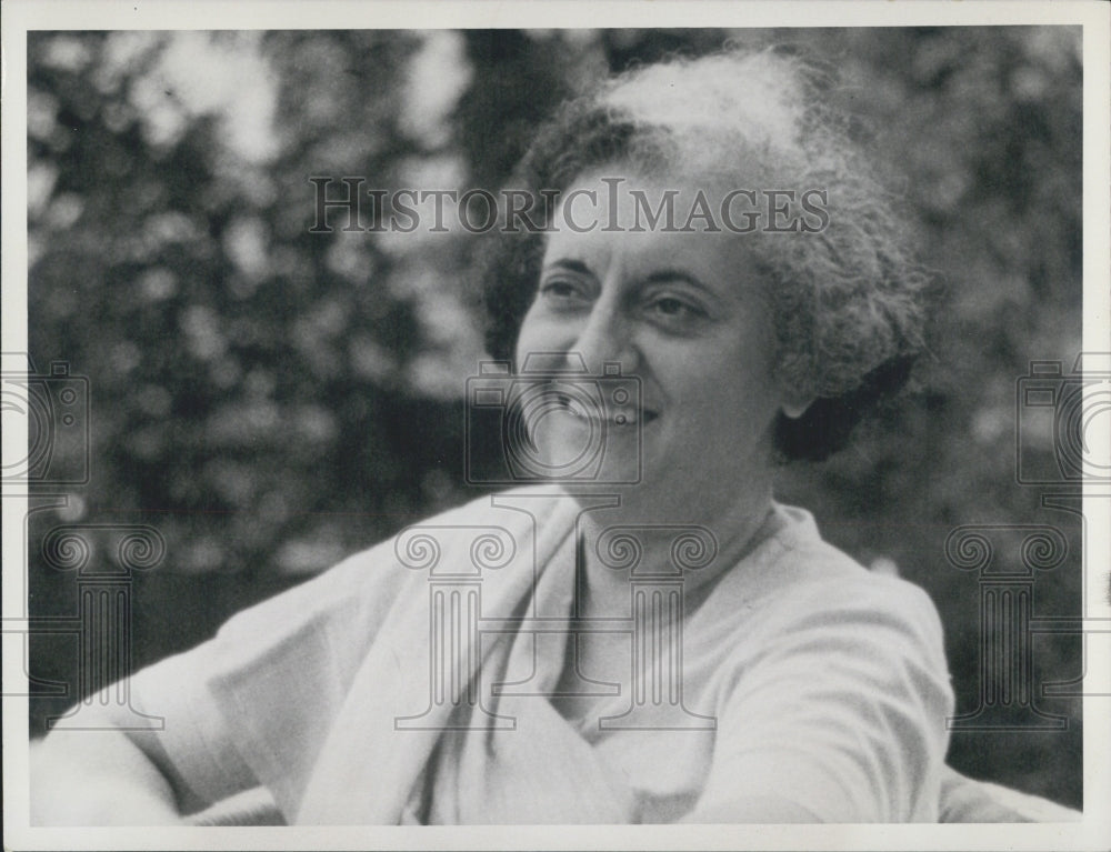 1976 Press Photo Indira Gandhi Indian Prime Minister - Historic Images