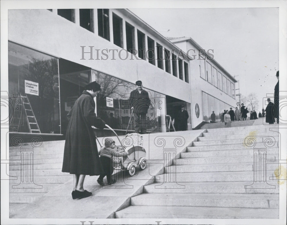 1953 Press Photo New Street in Kassel Germany for Pedestrians Only - Historic Images